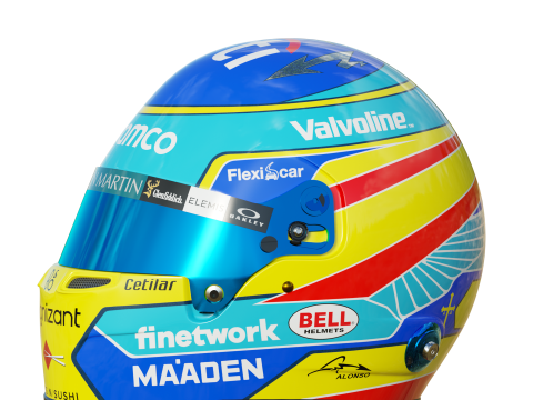 F1 Fernando Alonso Helmet 2025 Modello 3D