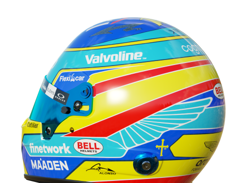 F1 Fernando Alonso Helmet 2025 Modello 3D