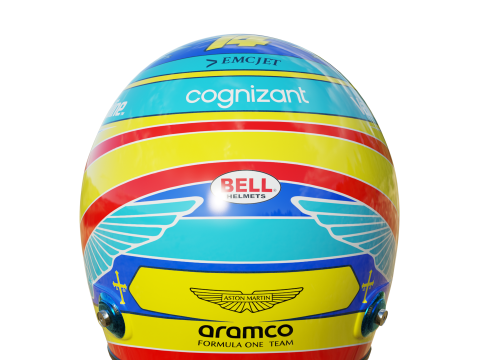 F1 Fernando Alonso Helmet 2025 Modello 3D