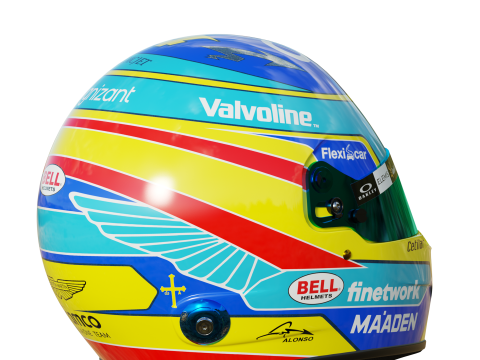 F1 Fernando Alonso Helmet 2025 Modello 3D