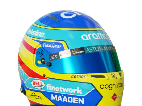 F1 Fernando Alonso Helmet 2025 3D Model