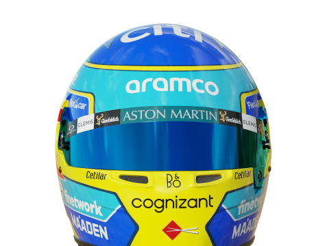 F1 Fernando Alonso Helmet 2025 Modello 3D