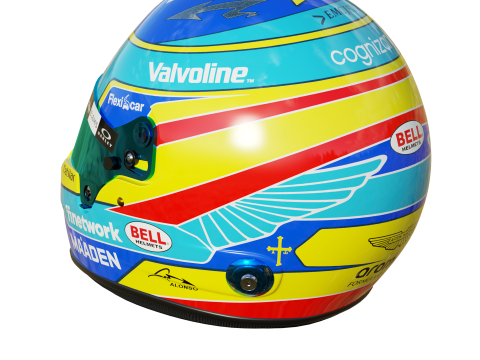 F1 Fernando Alonso Helmet 2025 Modello 3D
