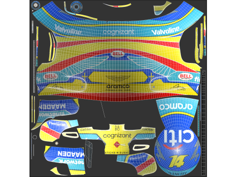 F1 Fernando Alonso Helmet 2025 Modello 3D