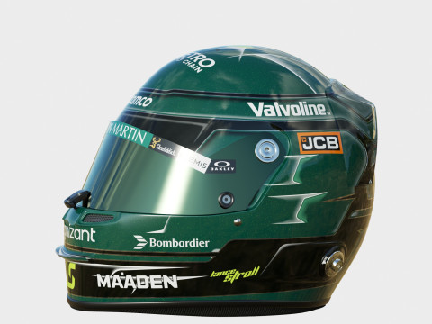 F1 Lance Stroll Helmet 2025 Modèle 3D