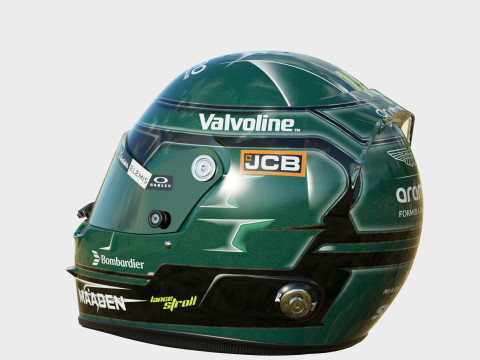 F1 Lance Stroll Helmet 2025 Modèle 3D