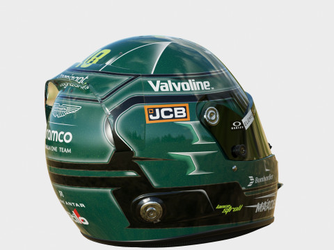 F1 Lance Stroll Helmet 2025 Modèle 3D