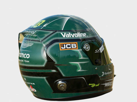 F1 Lance Stroll Helmet 2025 3D Model