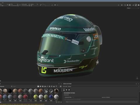 F1 Lance Stroll Helmet 2025 Modèle 3D
