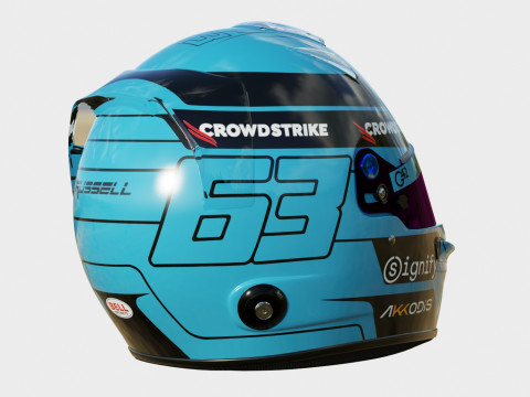 F1 George Russel Helmet 2025 Modelo 3D