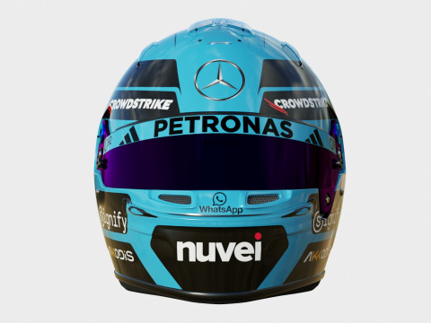 F1 George Russel Helmet 2025 Modelo 3D