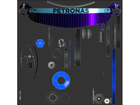 F1 George Russel Helmet 2025 Modelo 3D