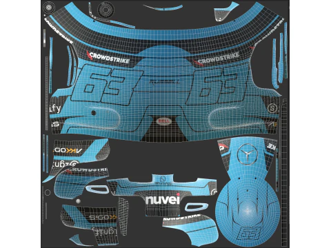 F1 ジョージ ラッセル ヘルメット 2025 3Dモデル