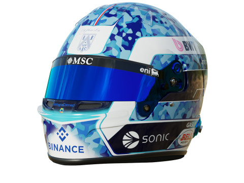 F1 Pierre Gasly Helmet 2025 Modelo 3D