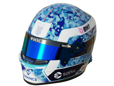 F1 Pierre Gasly Helmet 2025 Modelo 3D