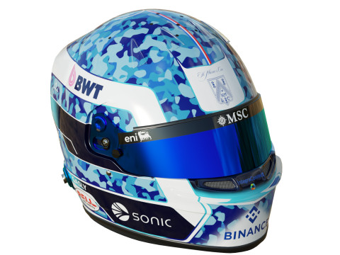 F1 Pierre Gasly Helmet 2025 Modelo 3D