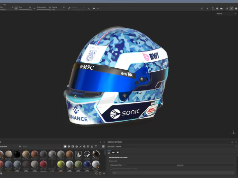 F1 Pierre Gasly Helmet 2025 3D Model