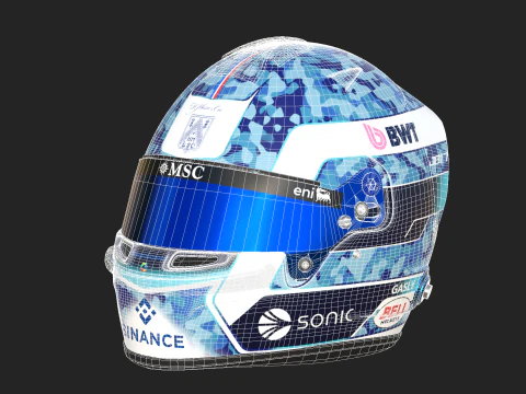 F1 Pierre Gasly Helmet 2025 3D Model
