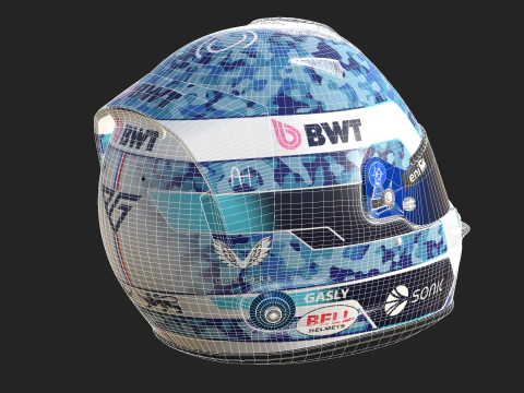 F1 Pierre Gasly Helmet 2025 3D Model