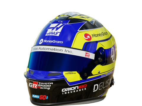 F1 Oliver Bearman Helmet 2025 Modèle 3D