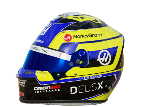 F1 Oliver Bearman Helmet 2025 Modèle 3D