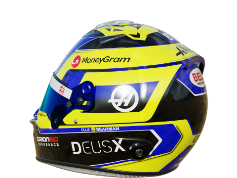 F1 Oliver Bearman Helmet 2025 Modèle 3D