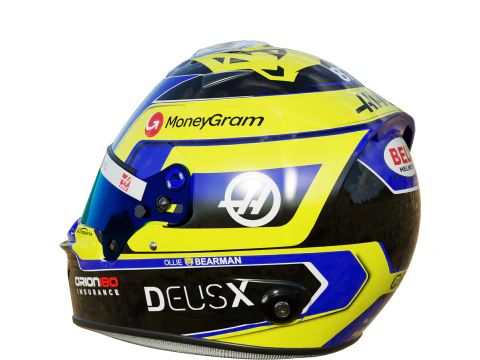F1 올리버 베어먼 헬멧 2025 3D 모델