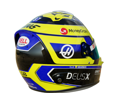 F1 Oliver Bearman Helmet 2025 Modèle 3D