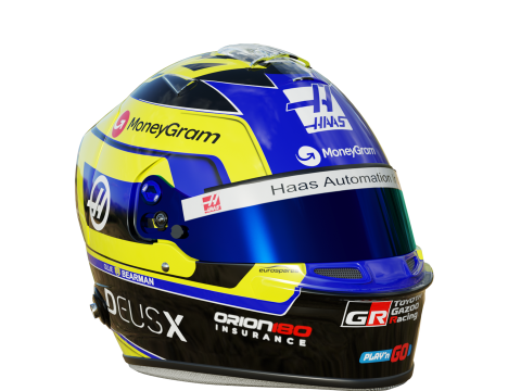 F1 Oliver Bearman Helmet 2025 Modèle 3D