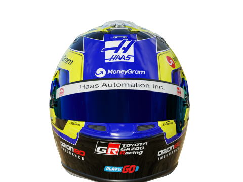 F1 Oliver Bearman Helmet 2025 Modèle 3D