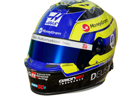 F1 Oliver Bearman Helmet 2025 Modèle 3D