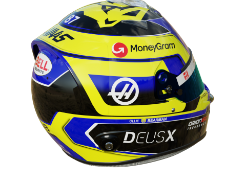 F1 Oliver Bearman Helmet 2025 Modèle 3D