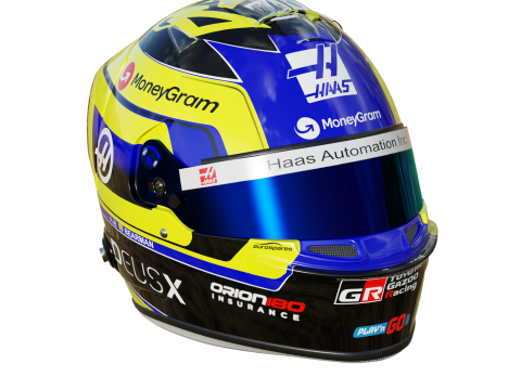 F1 Oliver Bearman Helmet 2025 Modèle 3D