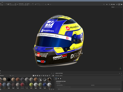 F1 Oliver Bearman Helmet 2025 Modèle 3D