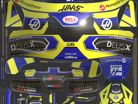 F1 올리버 베어먼 헬멧 2025 3D 모델