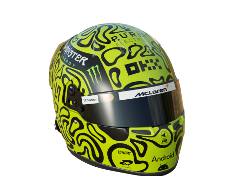 F1 Lando Norris Helmet 2025 3D Модель