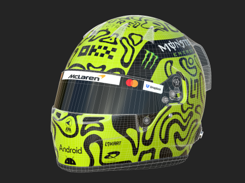F1 Lando Norris Helmet 2025 3D Модель