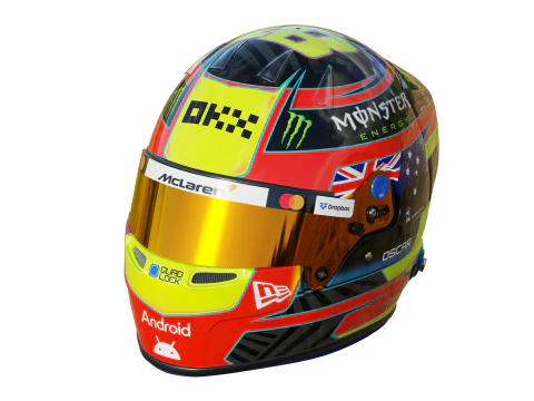 Casco F1 Oscar Piastri 2025 Modello 3D