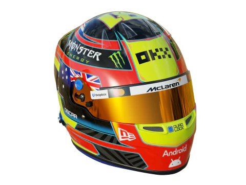 Casco F1 Oscar Piastri 2025 Modello 3D