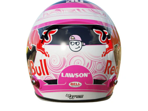 Casco F1 Liam Lawson 2025 Modello 3D