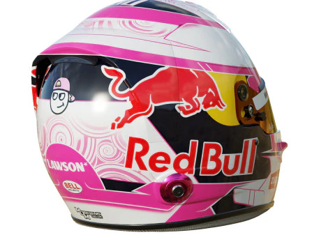 Casco F1 Liam Lawson 2025 Modello 3D