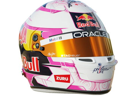 F1 Liam Lawson Helmet 2025 3D Model