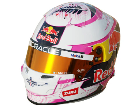 Casco F1 Liam Lawson 2025 Modello 3D