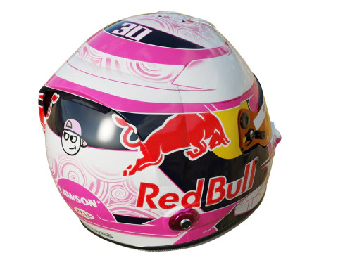 Casco F1 Liam Lawson 2025 Modello 3D