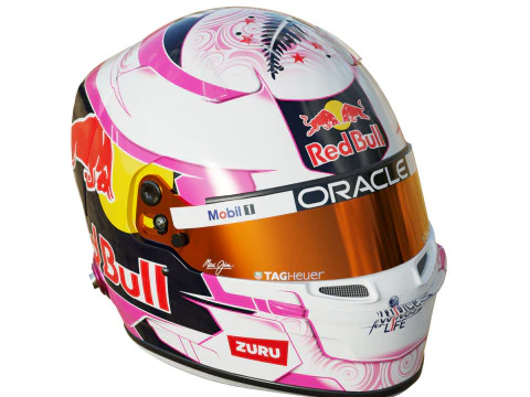 Casco F1 Liam Lawson 2025 Modello 3D