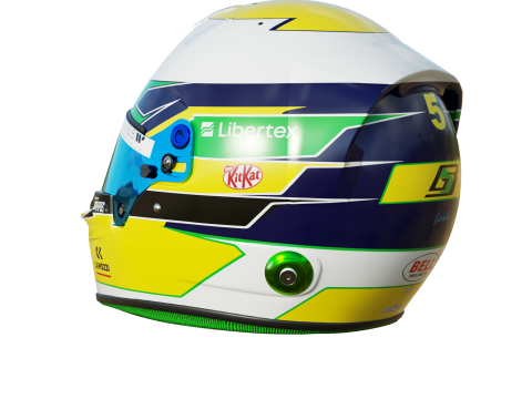 F1 Gabriel Bortoletto Helmet 2025 3D Model