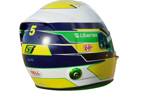 F1 Gabriel Bortoletto Helmet 2025 3D Model