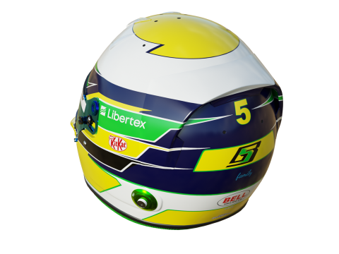 F1 Gabriel Bortoletto Helmet 2025 3D Model