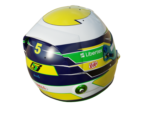 F1 Gabriel Bortoletto Helmet 2025 3D Model