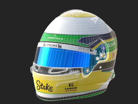 F1 Gabriel Bortoletto Helmet 2025 3D Model